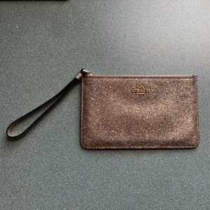 Coach Gold Sparkle Star Wristlet